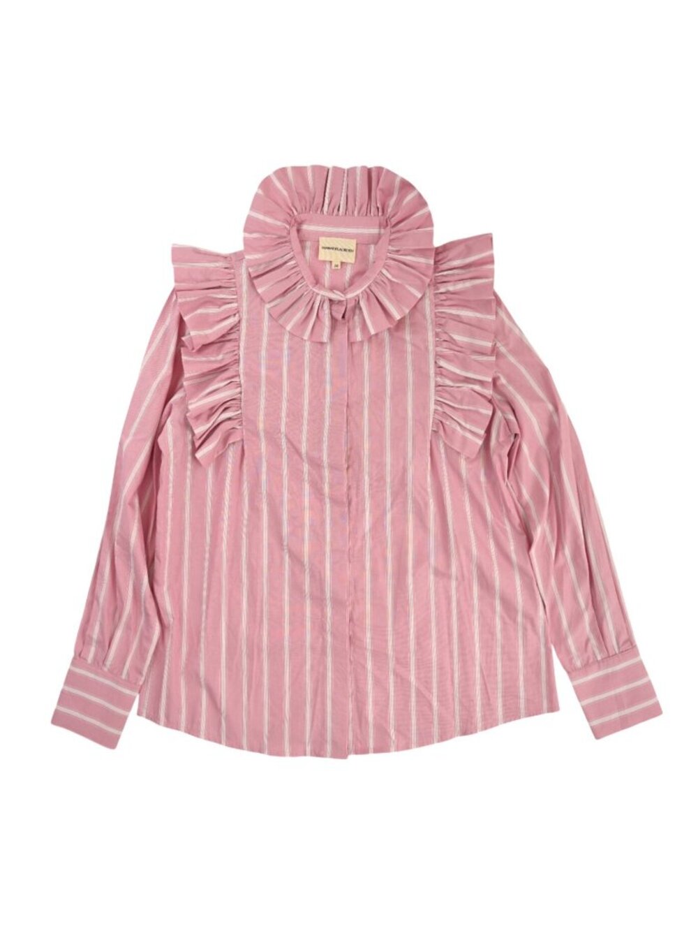 Maria de la Orden Mizou Blouse in Pink Stripe